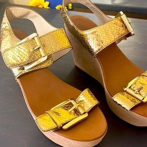 gold Michael Korr wedges
